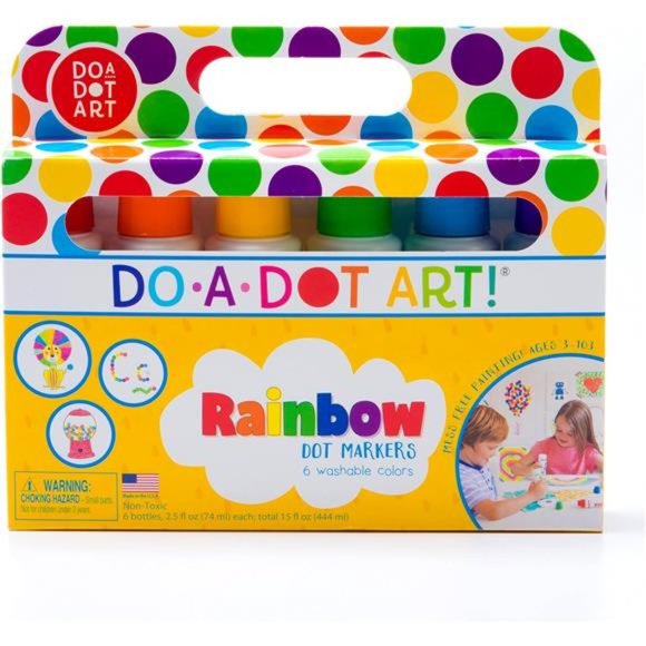 Markers 6-Pack Rainbow Washable Paint Markers, The Original Dot Marker - Picture 1 of 7